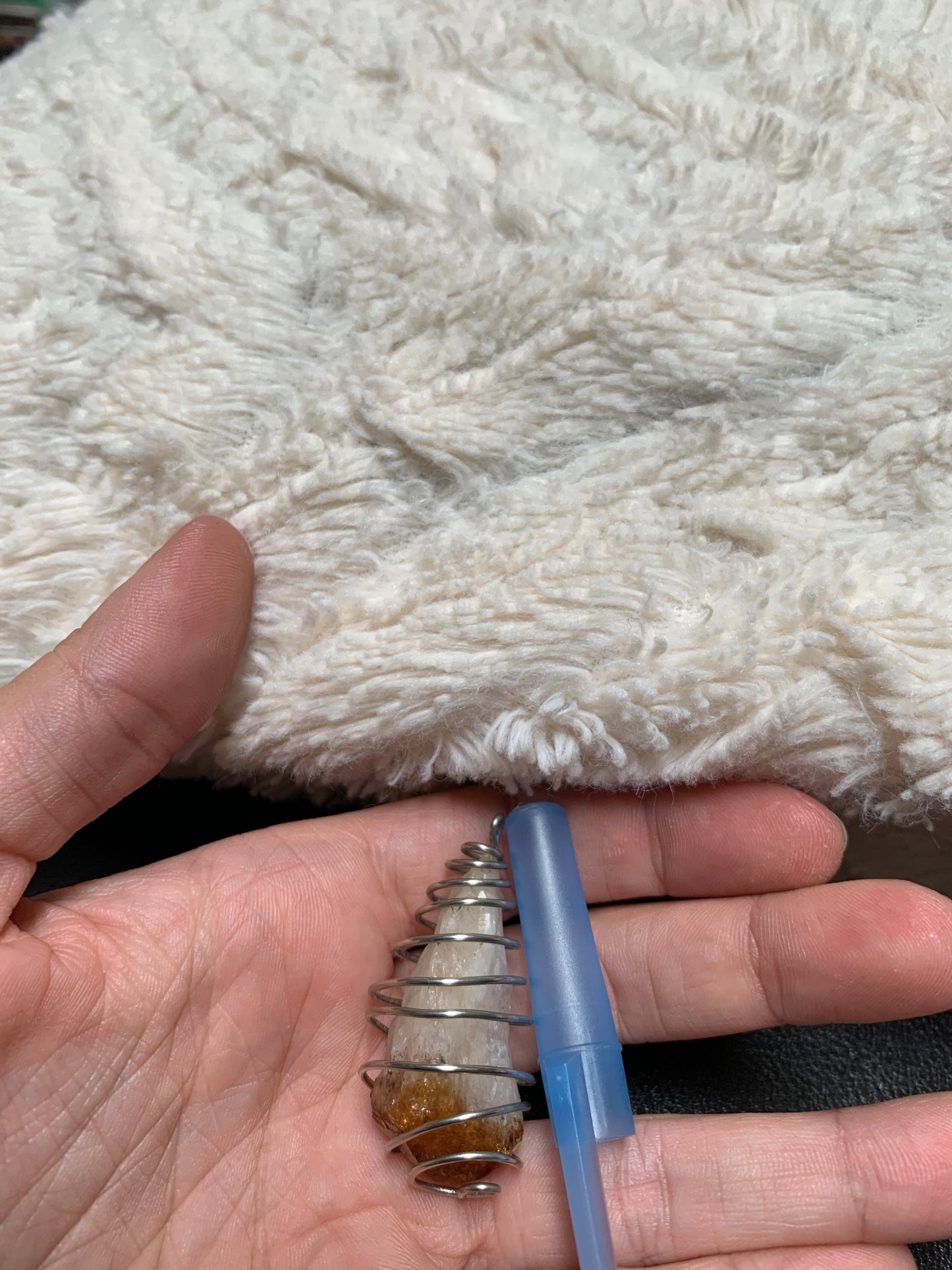 Wire Wrapped Citrine Quartz