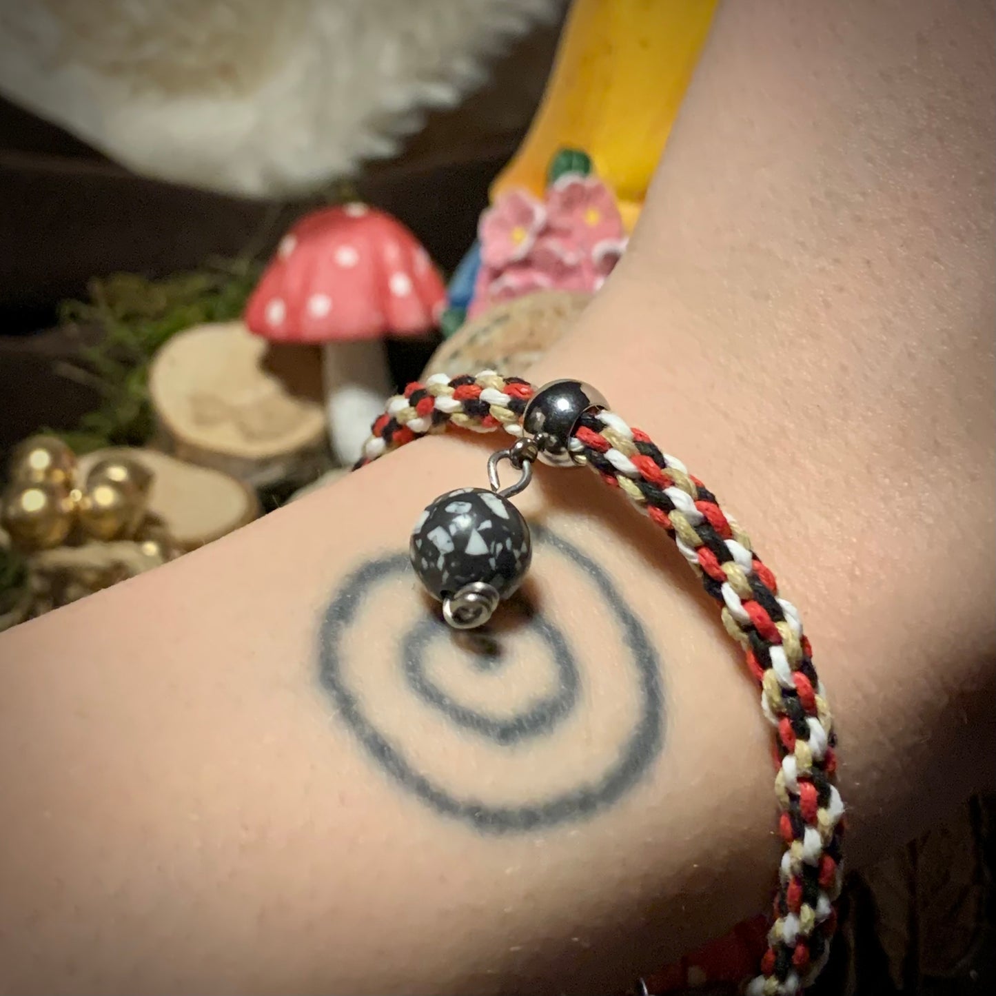 Kumihimo Bracelet with Bead