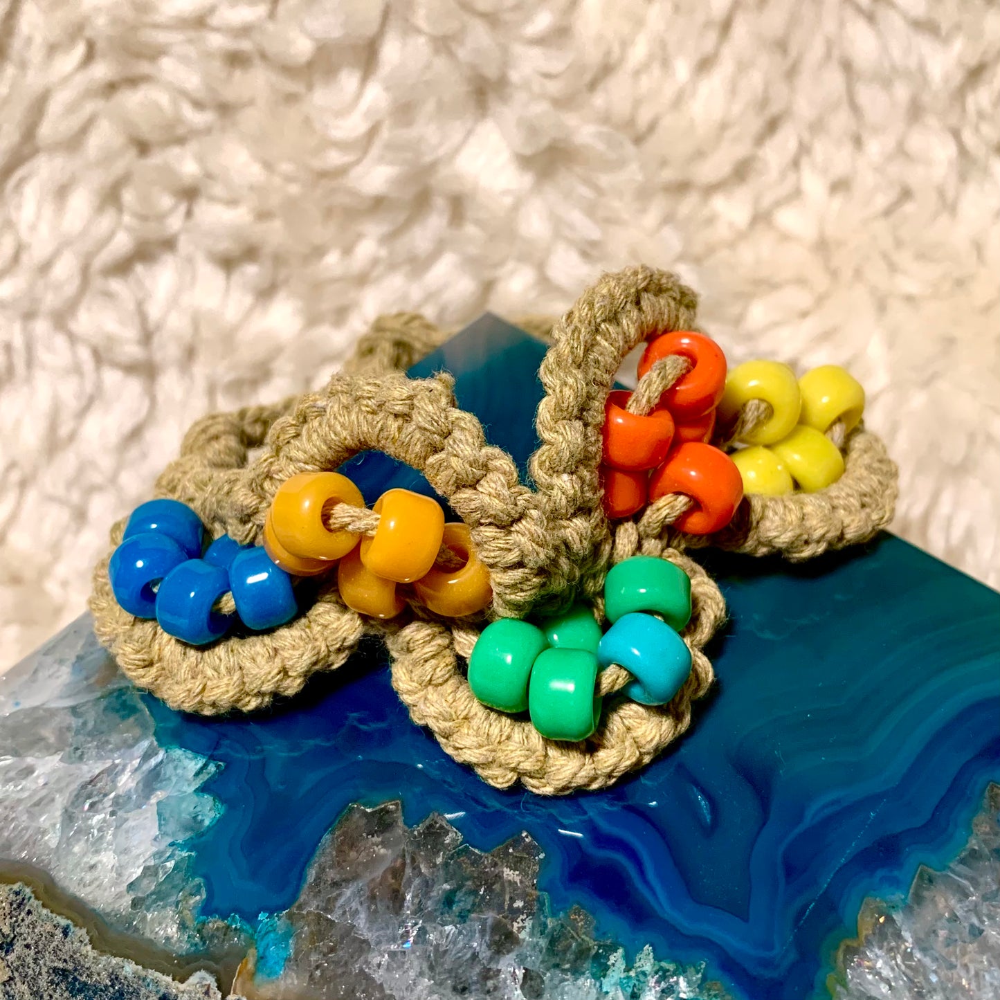 Chunky Tie-On Macrame Bracelet